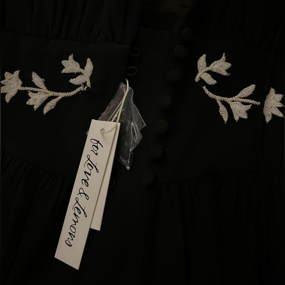 NWT For Love & Lemons Emmie Chiffon Maxi Dress - Picture 7 of 7
